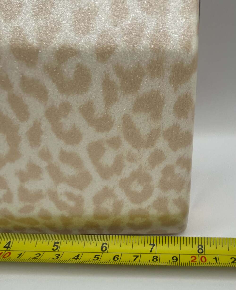 Champagne Leopard Print Box Clutch with Preserved Flower Clasp - Picture 5 of 6